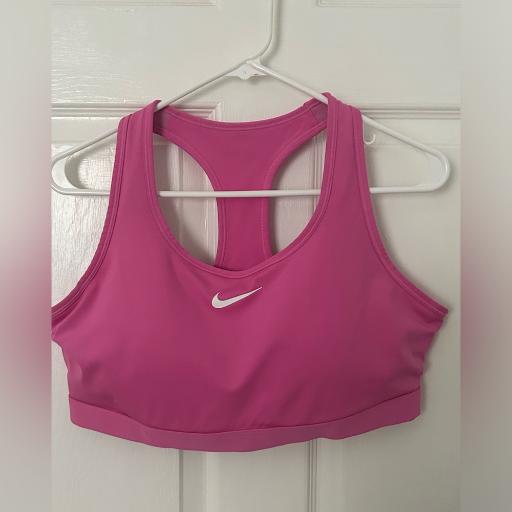 Nike Hot Pink Racerback Medium-Support Sports Bra